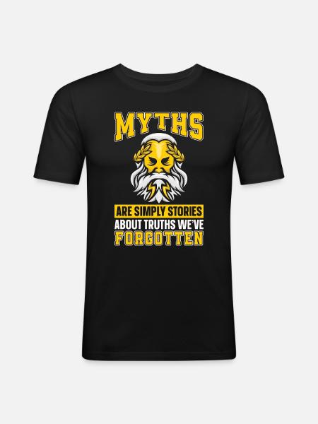 Græsk mytologi myter er simpelthen historier gamle - Herre Slim Fit T-Shirt - sort