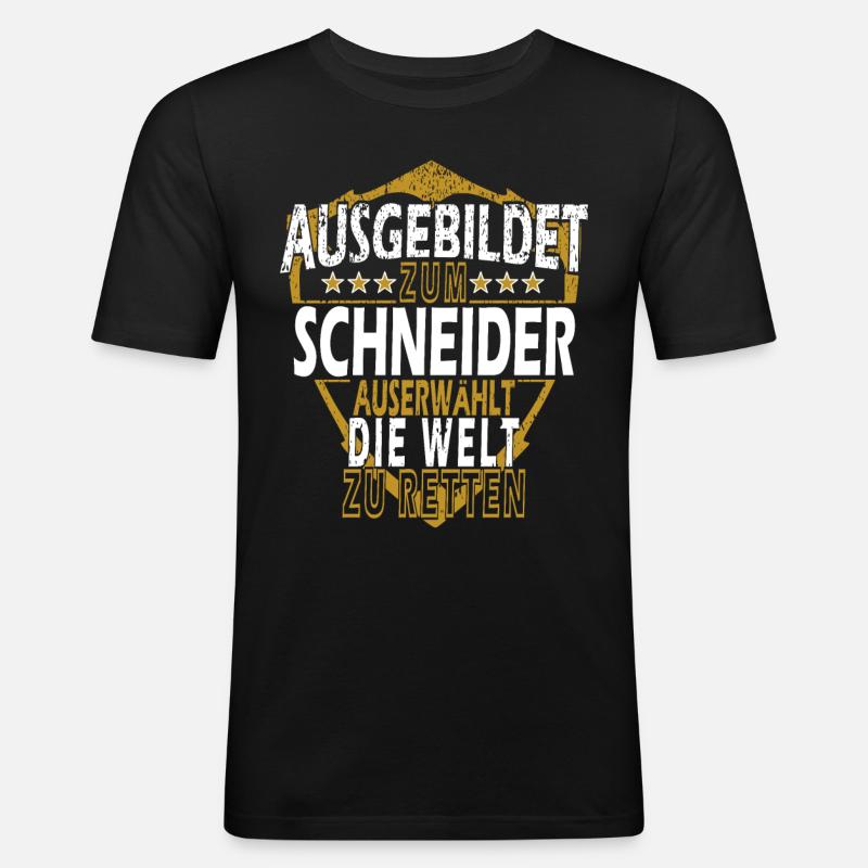 Schneider - Männer Slim Fit T-Shirt - Schwarz