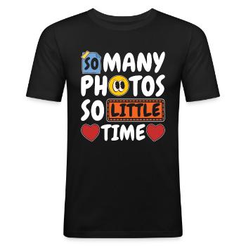 Scrapbooking So Many Photos So Little Papercraft - Men's Slim Fit T-Shirt - black - Front - Nik (191cm)