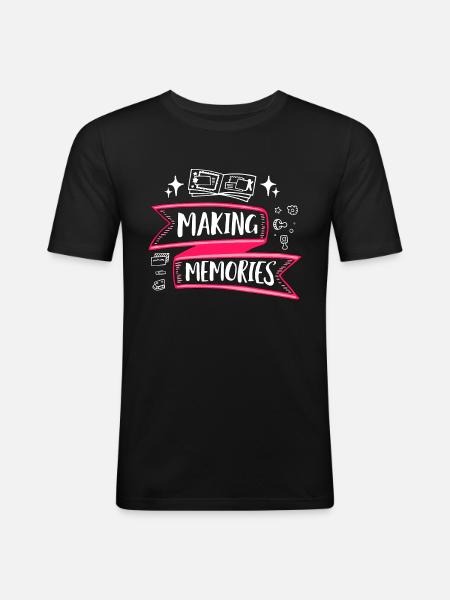 Scrapbooking, Making, Souvenirs, Papercraft Journaling - T-shirt près du corps Homme - noir