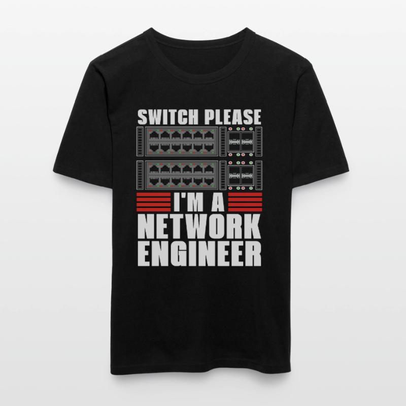 Network Engineer Switch Please I'm A Cybersecurity Männer Slim Fit T-Shirt