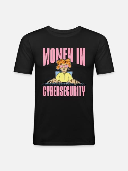 Cybersecurity Women In Cybersecurity Programming - Men's Slim Fit T-Shirt - black