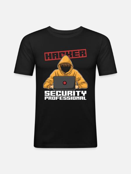 Cybersecurity Hacker Security Professional Analyst - Men's Slim Fit T-Shirt - black