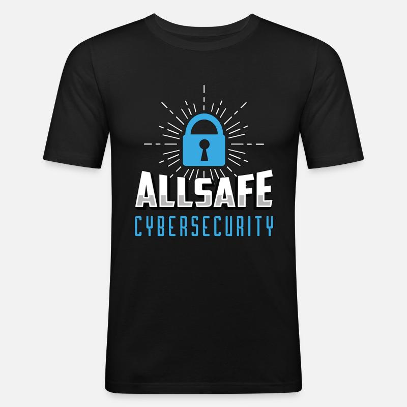 Cybersécurité Programmateur de cybersécurité Allsafe - T-shirt près du corps Homme - noir