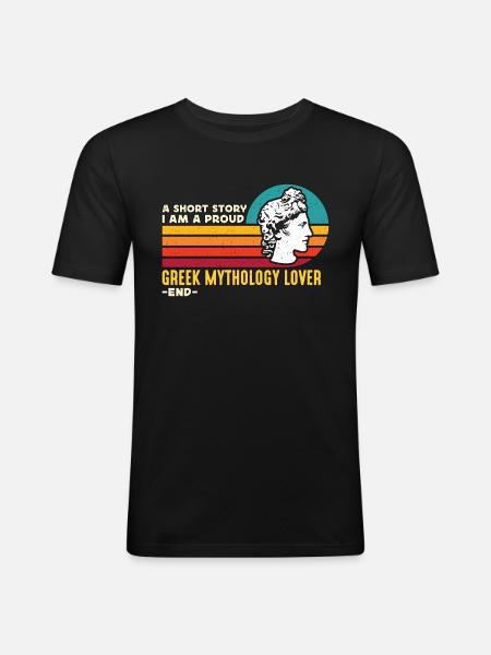 Greek Mythology Lover A Short Story Mythology Gods - Men's Slim Fit T-Shirt - black