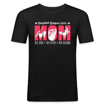 Bearded Dragon Lover Mom The Idol Herpetologist - Men's Slim Fit T-Shirt - black - Front - Nik (191cm)