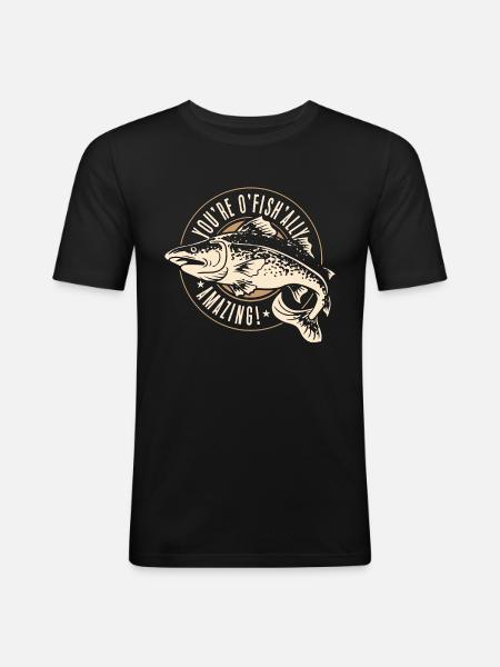 Fish And Chips You're O'fish'ally British Cuisine - Men's Slim Fit T-Shirt - black