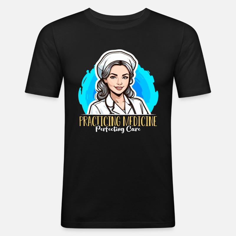 Nurse Practitioner Practicing Medicine Nursing - Männer Slim Fit T-Shirt - Schwarz