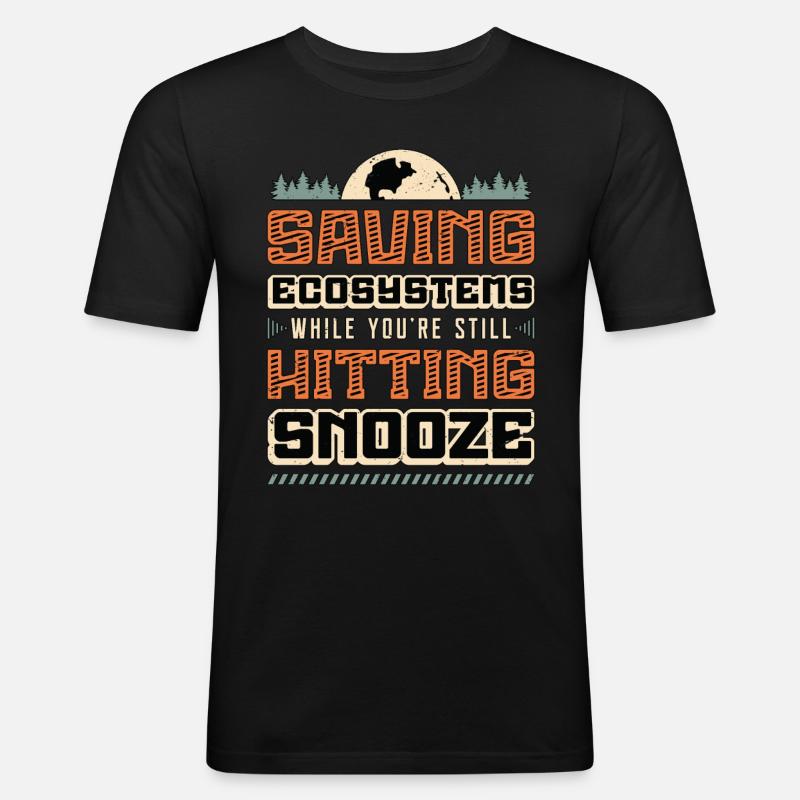 Environmental Science Saving Ecosystems Scientist - Männer Slim Fit T-Shirt - Schwarz