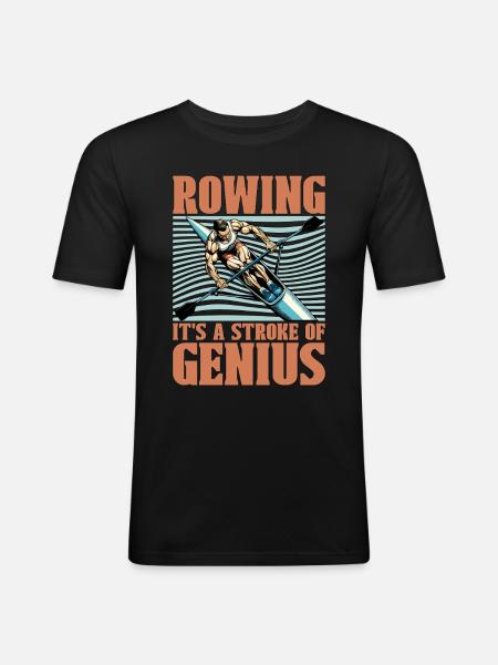 Vattenrodd det är ett genidrag Älskar båtliv - Slim Fit T-shirt herr - svart
