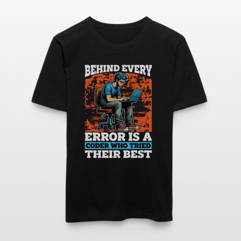 Coder Behind Every Error Is A Coder Web Developer Männer Slim Fit T-Shirt