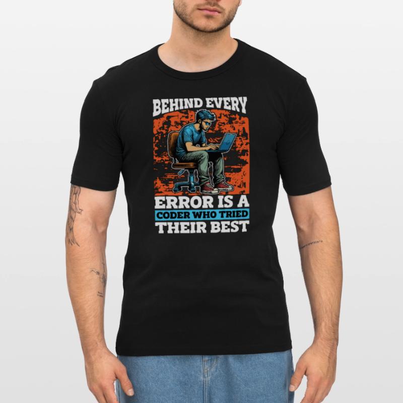 Coder Behind Every Error Is A Coder Web Developer Männer Slim Fit T-Shirt