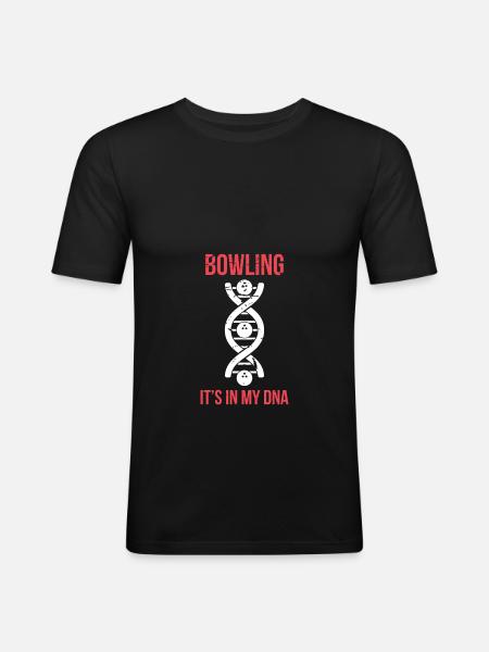 Bowling DNA bowling bowler gift - Men's Slim Fit T-Shirt - black