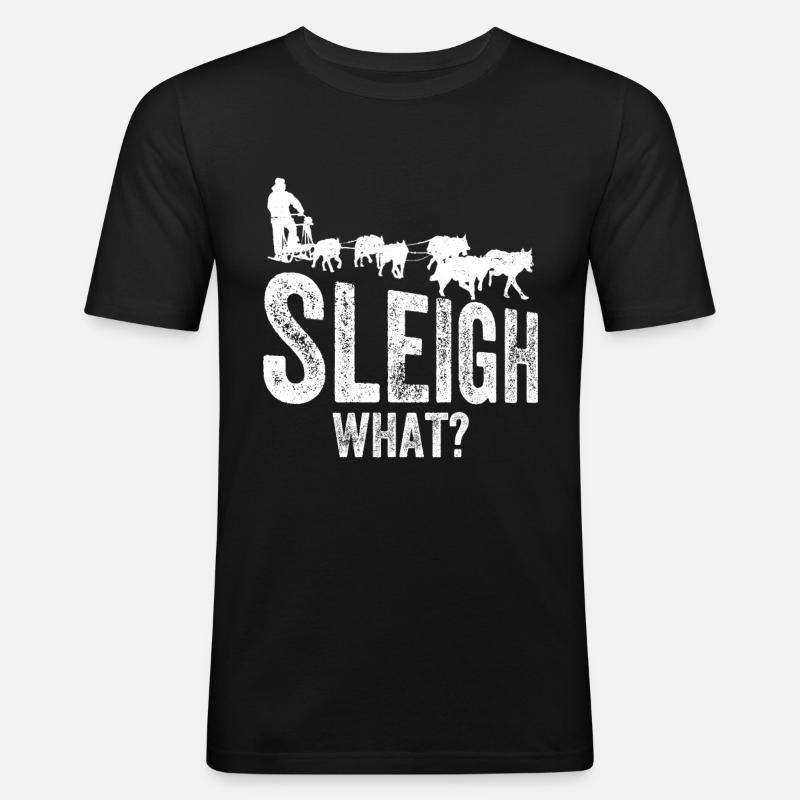 Dog Sledding | Mushing - Männer Slim Fit T-Shirt - Schwarz