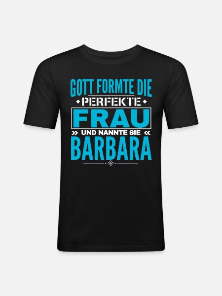Barbara Name Design - Men's Slim Fit T-Shirt - black