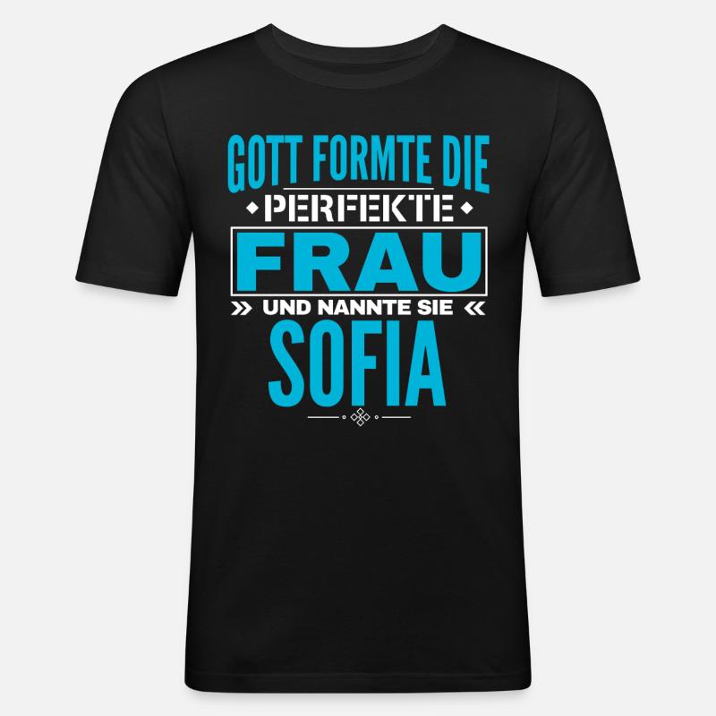 Conception de nom de Sofia - T-shirt près du corps Homme - noir