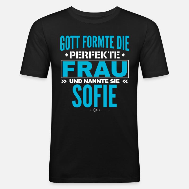 Sofie Name Design - Männer Slim Fit T-Shirt - Schwarz