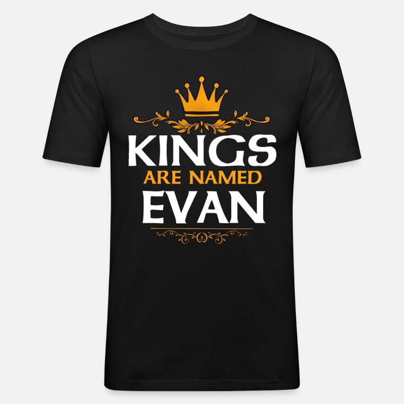 Evan - Männer Slim Fit T-Shirt - Schwarz