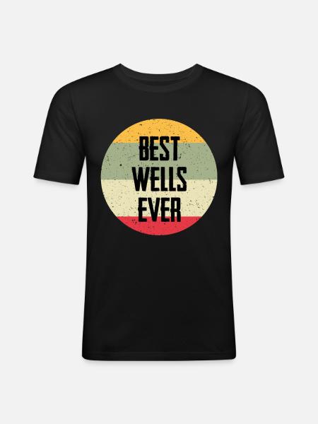 Best Wells Ever - Men's Slim Fit T-Shirt - black