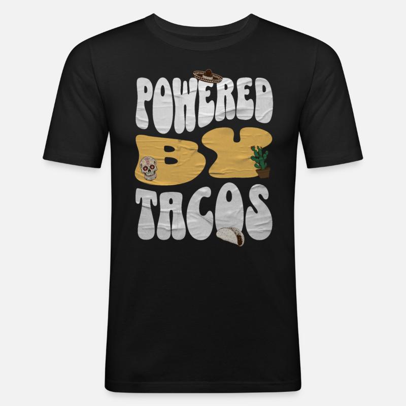 Taco - Männer Slim Fit T-Shirt - Schwarz