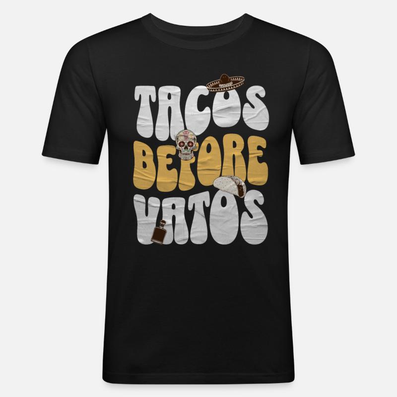 Taco - Männer Slim Fit T-Shirt - Schwarz