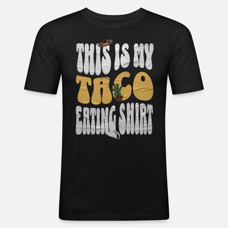 Taco - Männer Slim Fit T-Shirt - Schwarz