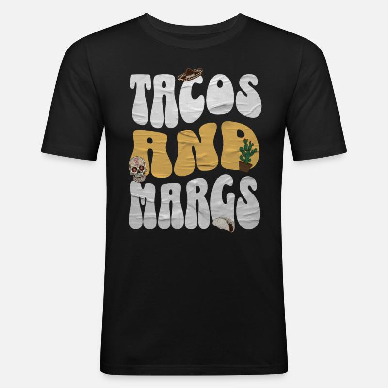 Taco - Männer Slim Fit T-Shirt - Schwarz