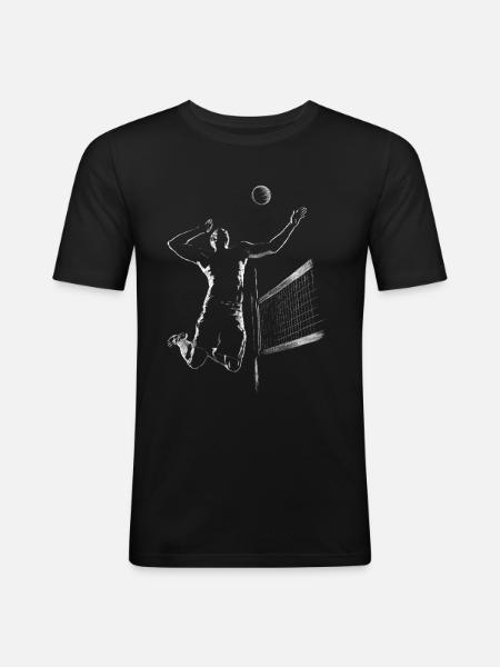 Volleyball - T-shirt près du corps Homme - noir