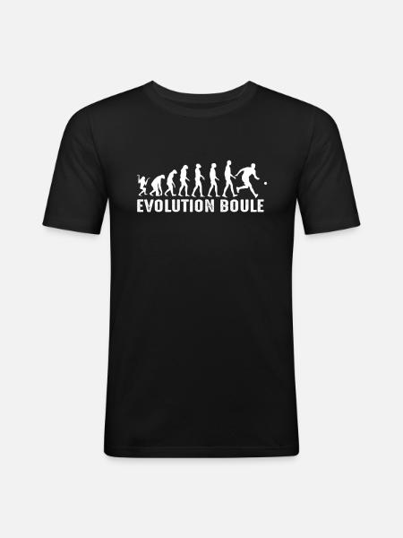 Boule Evolution Boulespieler Petanque Geschenk - Männer Slim Fit T-Shirt - Schwarz