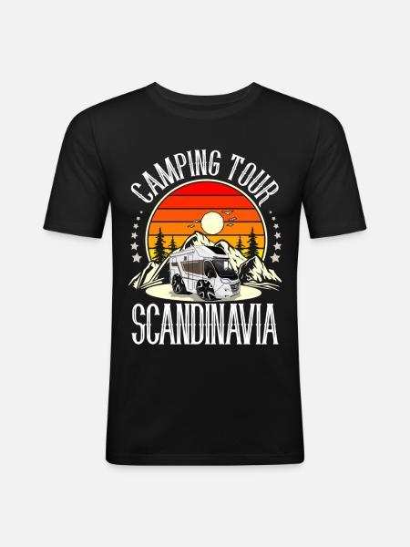 Camping Camper Camping Scandinavia - Men's Slim Fit T-Shirt - black