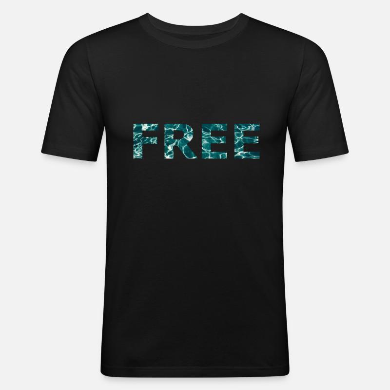 FREI - Männer Slim Fit T-Shirt - Schwarz