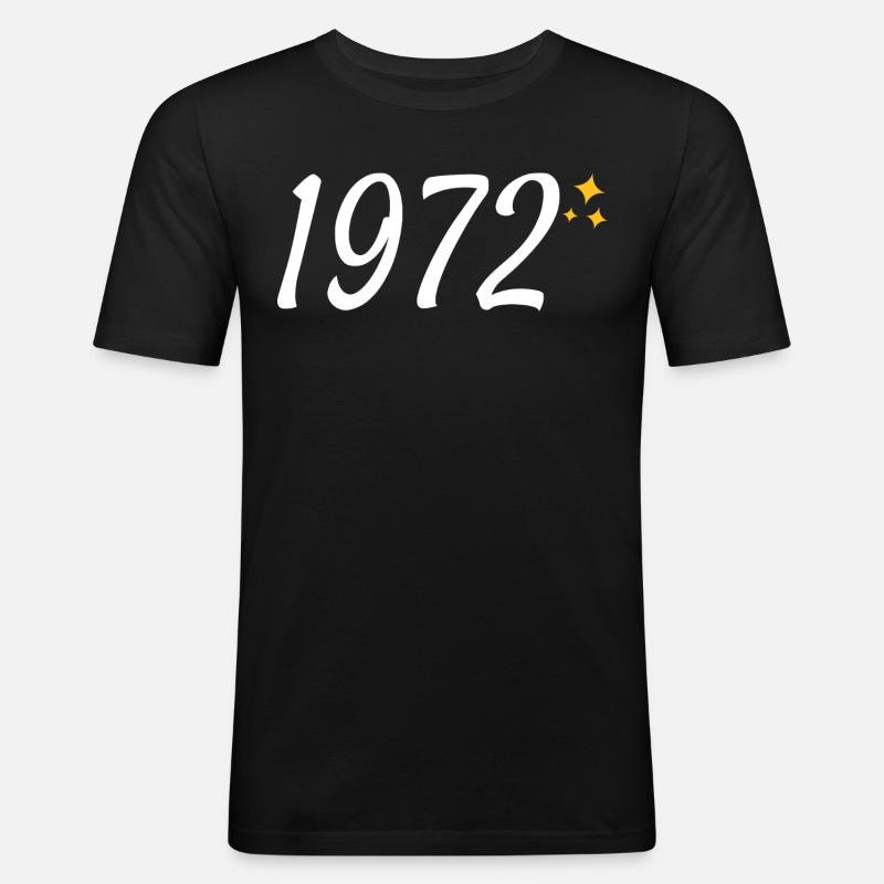 1972 - Männer Slim Fit T-Shirt - Schwarz