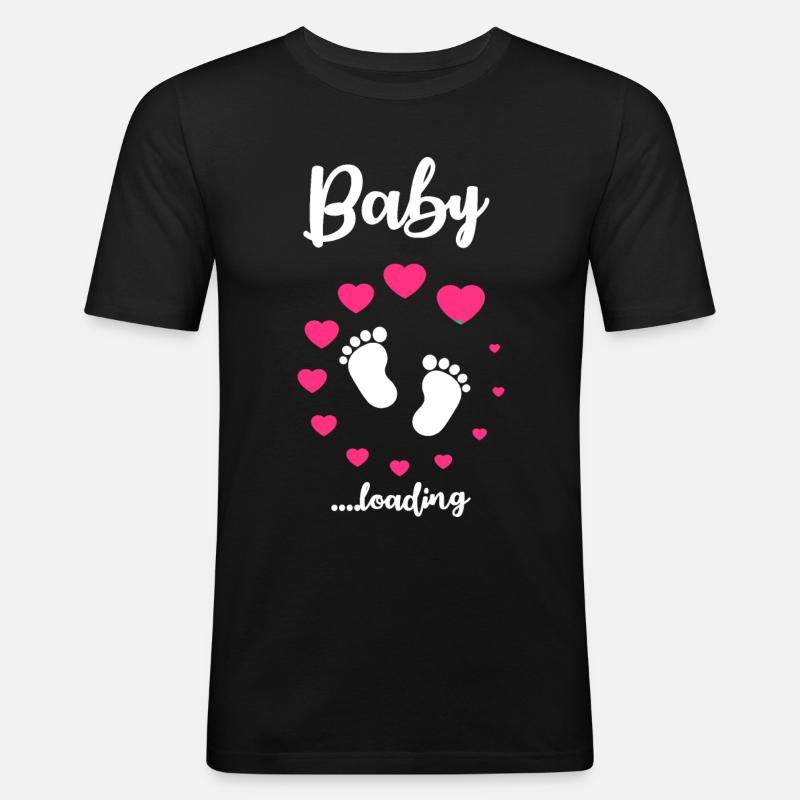 Baby Loading Geschenkidee Geschenk - Männer Slim Fit T-Shirt - Schwarz
