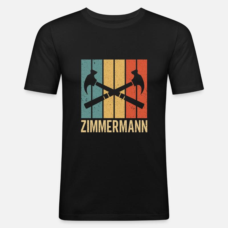 Zimmermann - Männer Slim Fit T-Shirt - Schwarz
