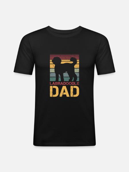Labradoodle Dad - Men's Slim Fit T-Shirt - black