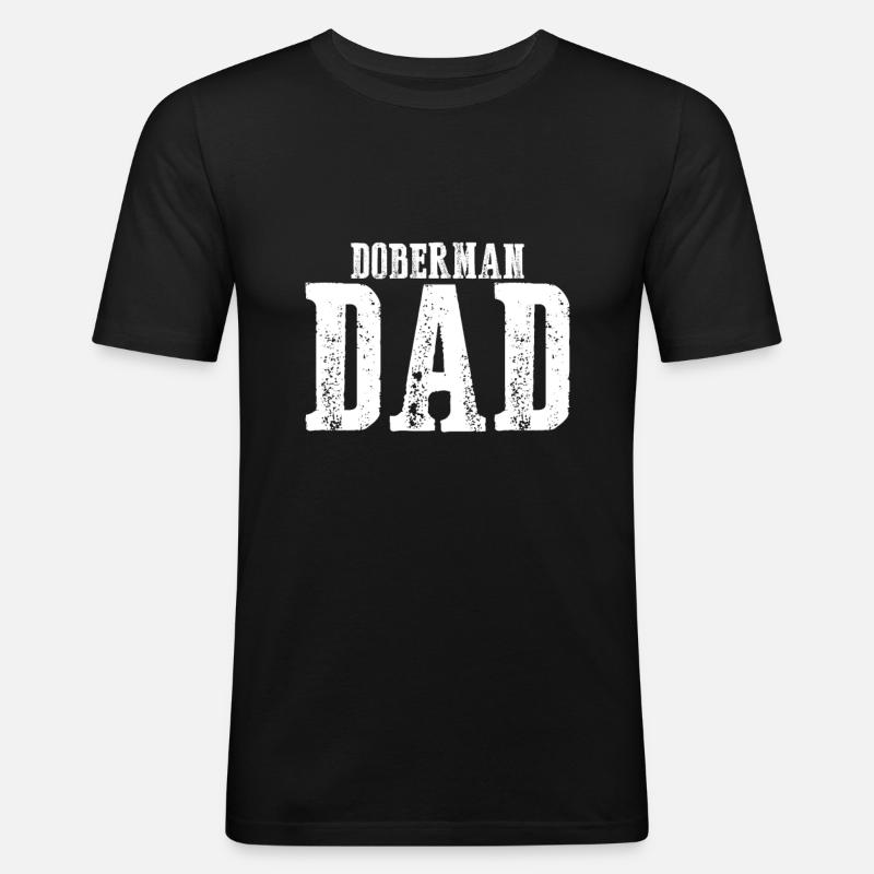 Doberman Dad - Men's Slim Fit T-Shirt - black