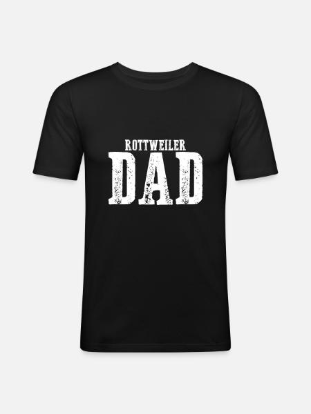 Rottweiler Dad - Men's Slim Fit T-Shirt - black