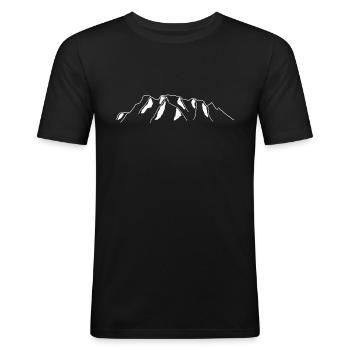 Zugspitze Alpenherz Herz der Alpen - Männer Slim Fit T-Shirt - Schwarz - Vorne - Nik (191cm)