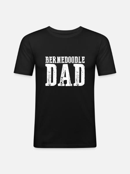 Bernedoodle Dad - Men's Slim Fit T-Shirt - black