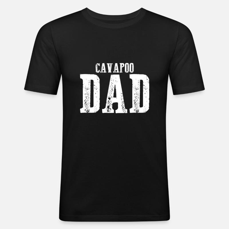 Cavapoo Papa - T-shirt près du corps Homme - noir