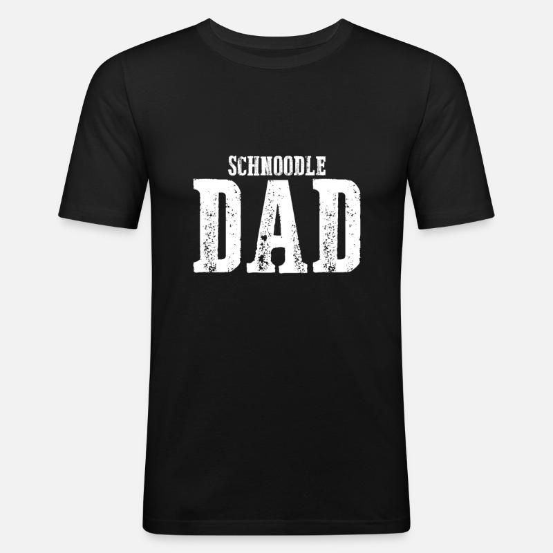 Schnoodle Dad - Männer Slim Fit T-Shirt - Schwarz