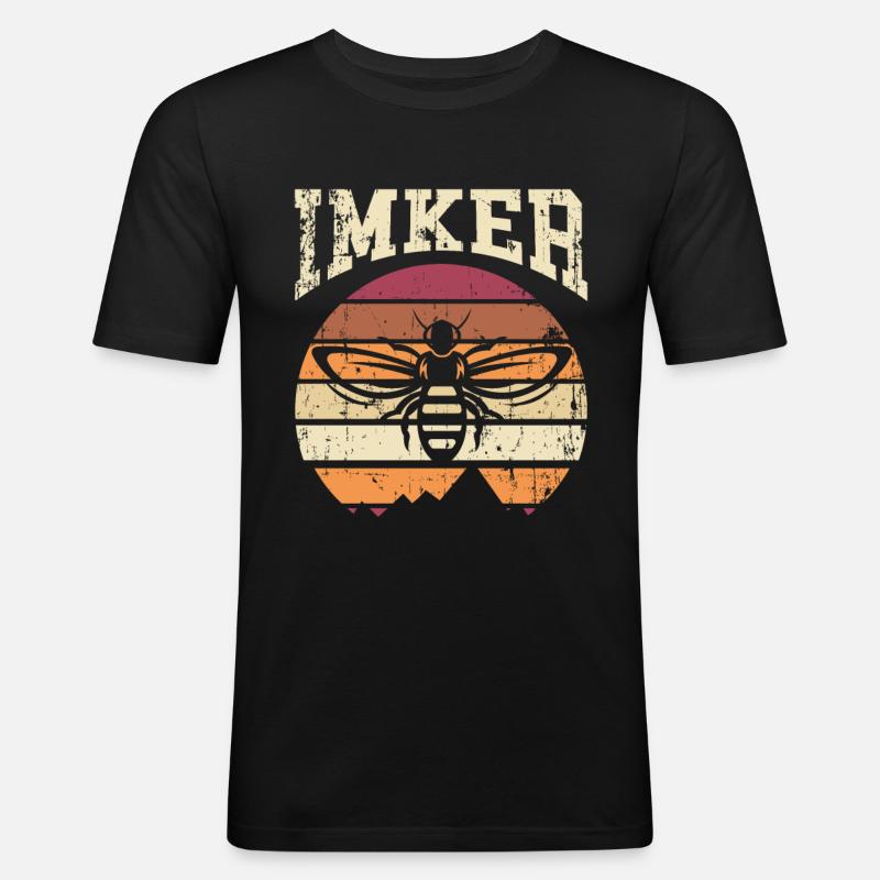 Imker - Männer Slim Fit T-Shirt - Schwarz