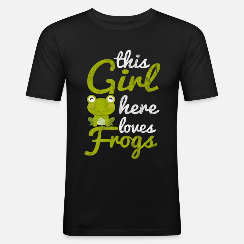 Frosch - Männer Slim Fit T-Shirt - Schwarz