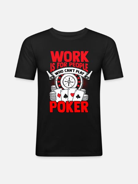 poker - Men's Slim Fit T-Shirt - black