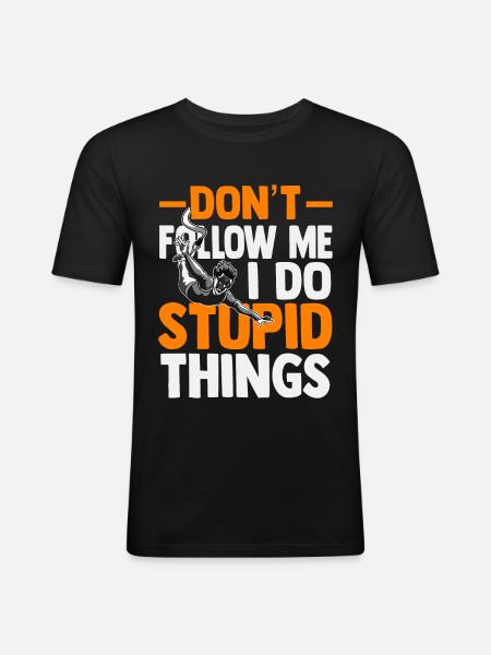 bungee jumping - Men's Slim Fit T-Shirt - black