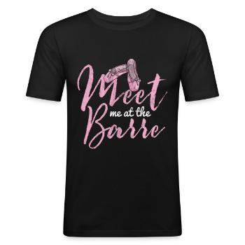 Ballet - T-shirt près du corps Homme - noir - Devant - Nik (191cm)