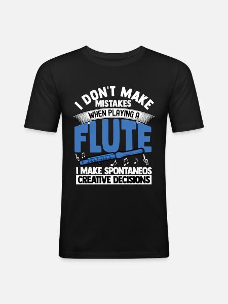 flute - Men's Slim Fit T-Shirt - black