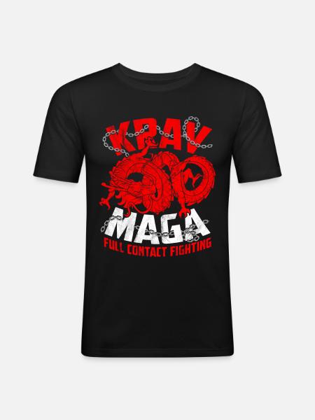 Krav Maga - T-shirt près du corps Homme - noir