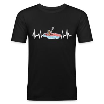 kayak - T-shirt près du corps Homme - noir - Devant - Nik (191cm)