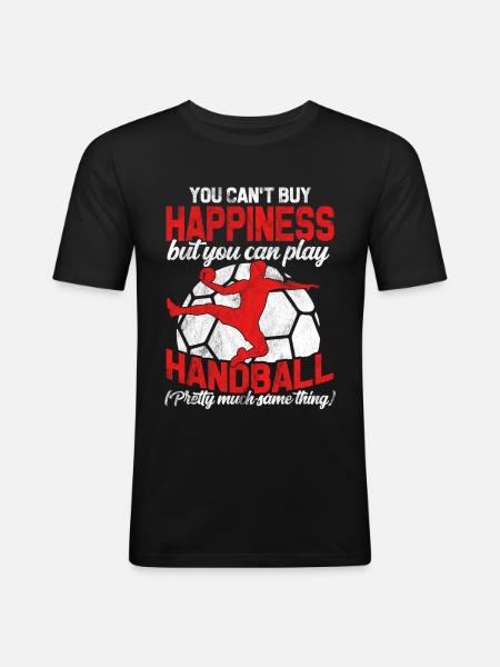 Handball - Männer Slim Fit T-Shirt - Schwarz